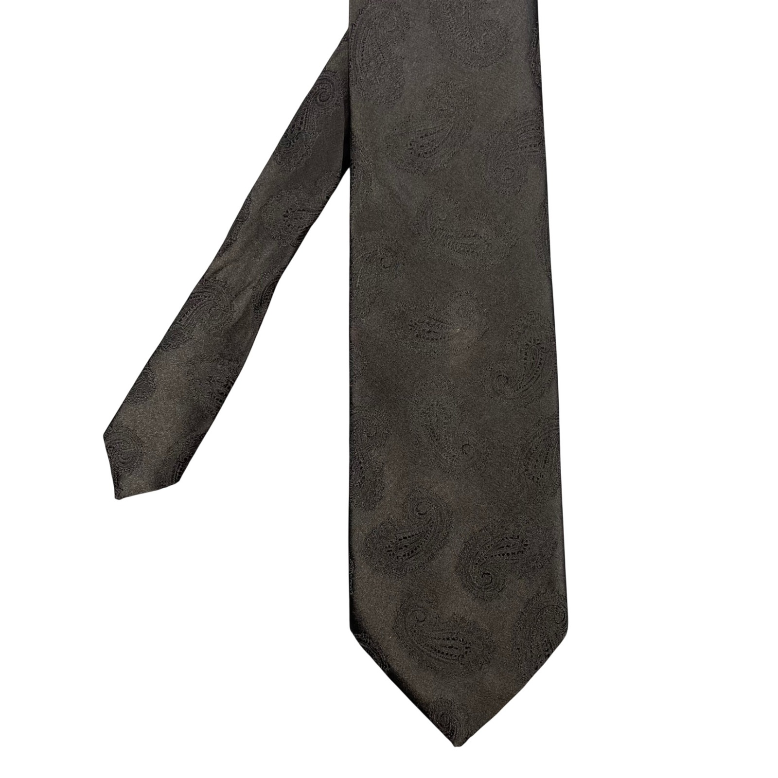 Thornhill Black Paisley Necktie Mens Os Formal Jacquard Classic Tie
